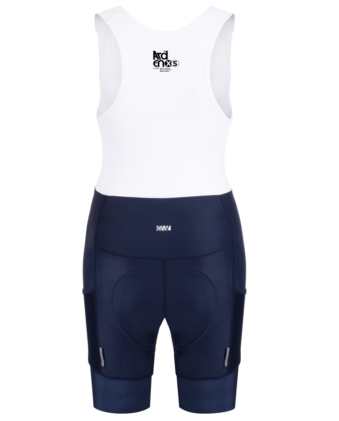 [ARDEN] Woman Stack Cargo Bib Shorts / Navy (3D-Comfy Pad) - arden